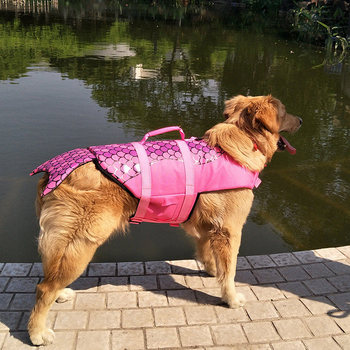 The Ultimate Pet Life Jacket: Shark Mermaid Swimsuit
