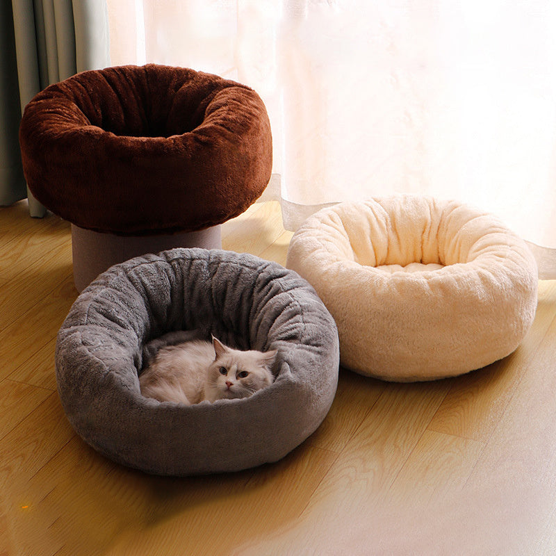The Cozy Revolution: Introducing the Pet Dog Bed Long Plush Donut