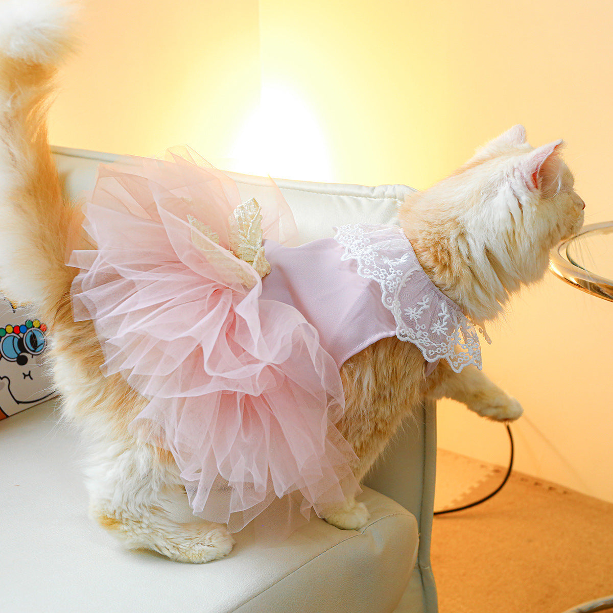 Dress Your Feline in Style with Our Elegant Lace Cat Clothes!