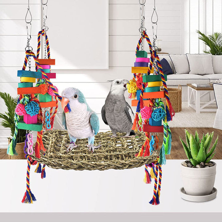 Unleash Your Parrot's Potential with the Parrot Climbing Net Toy Bird Cage