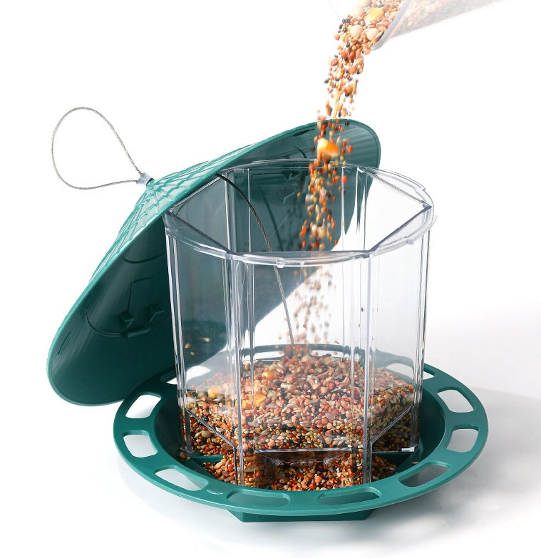 Transform Your Garden with Our Outdoor Garden Hanging Transparent Bird Feeder!