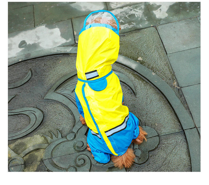 Keep Your Pup Stylishly Dry with Our All-Inclusive Waterproof Raincoat!