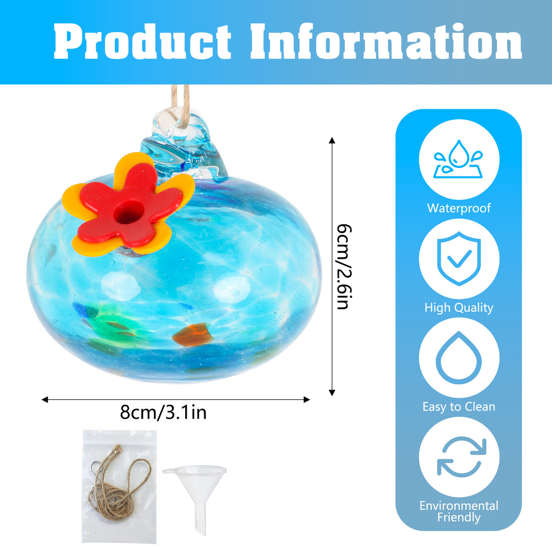 One Outdoor Courtyard With Glass Bird Feeder