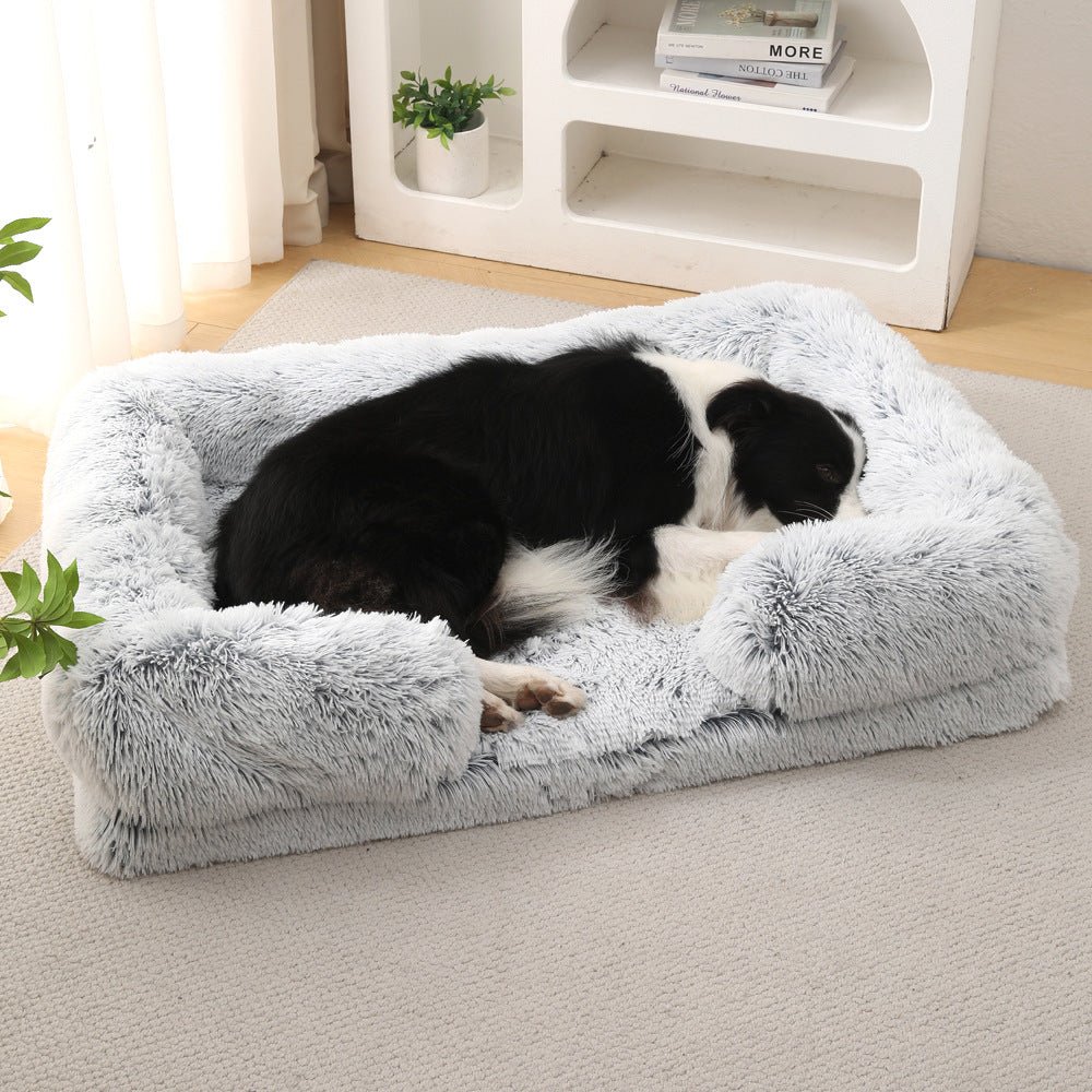 Plush Round Pet Dog Bed Winter