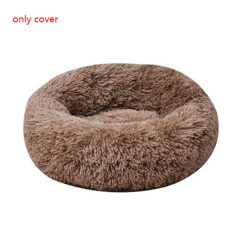 Plush Round Dog Warm Winter Bed