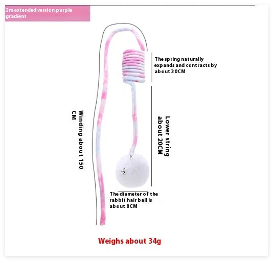 Cat Toy Spring Rabbit Hair Ball Interactive