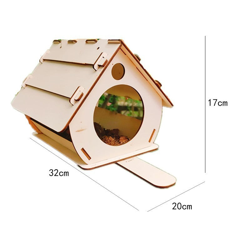 Hanging Wooden Bird Feeder DIY Assembled