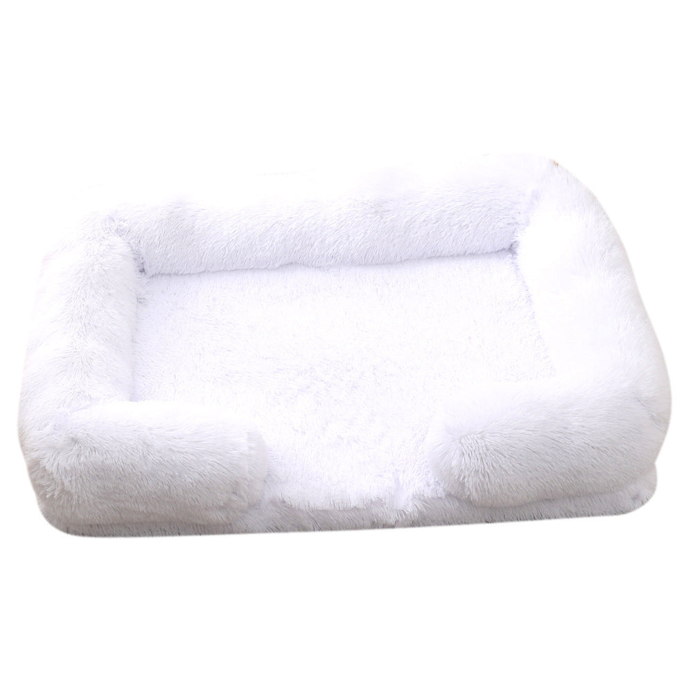 Plush Round Pet Dog Bed Winter