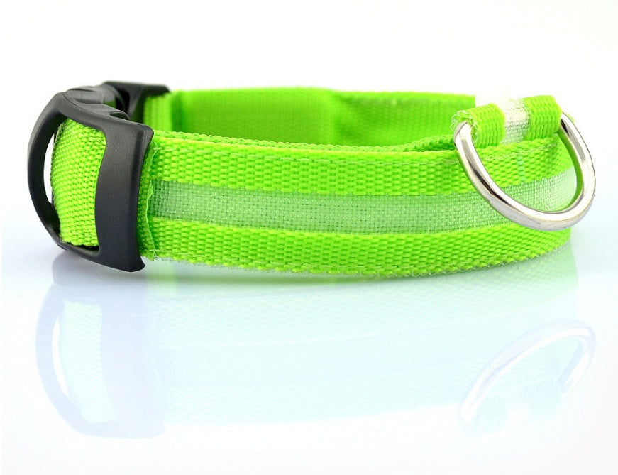LED Pet Luminous Collar, Night Safety, Flashing, Glow in Dark