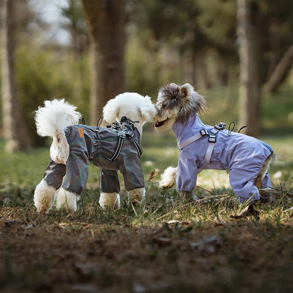 Personality Dog Pet One-piece Raincoat