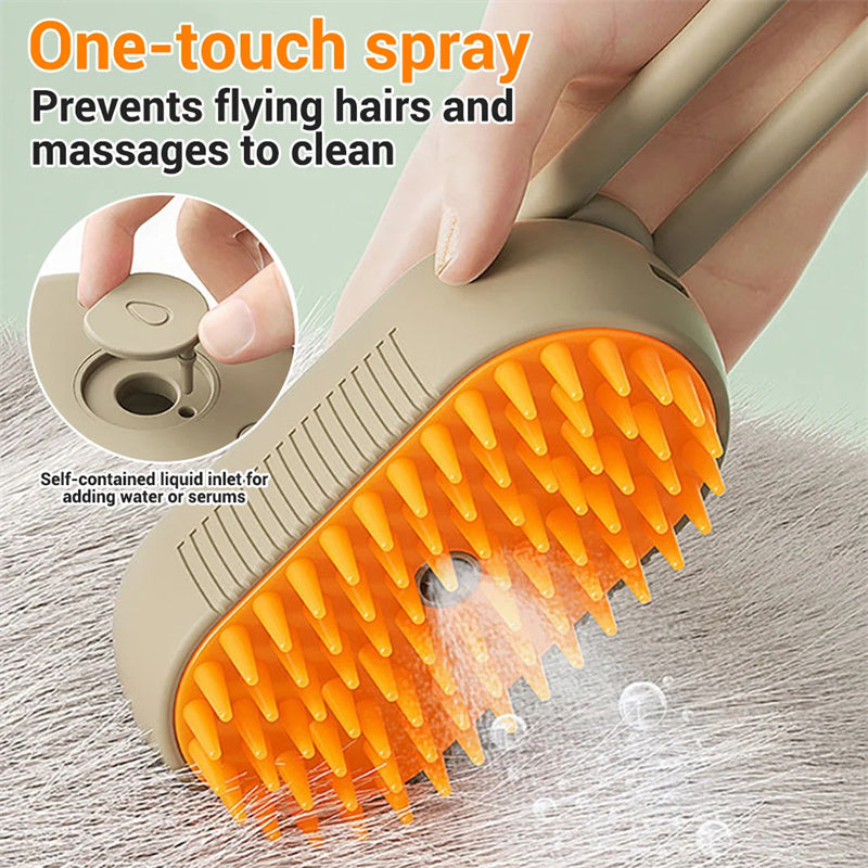 Steamy Dog Brush 3 In 1 Electric Spray