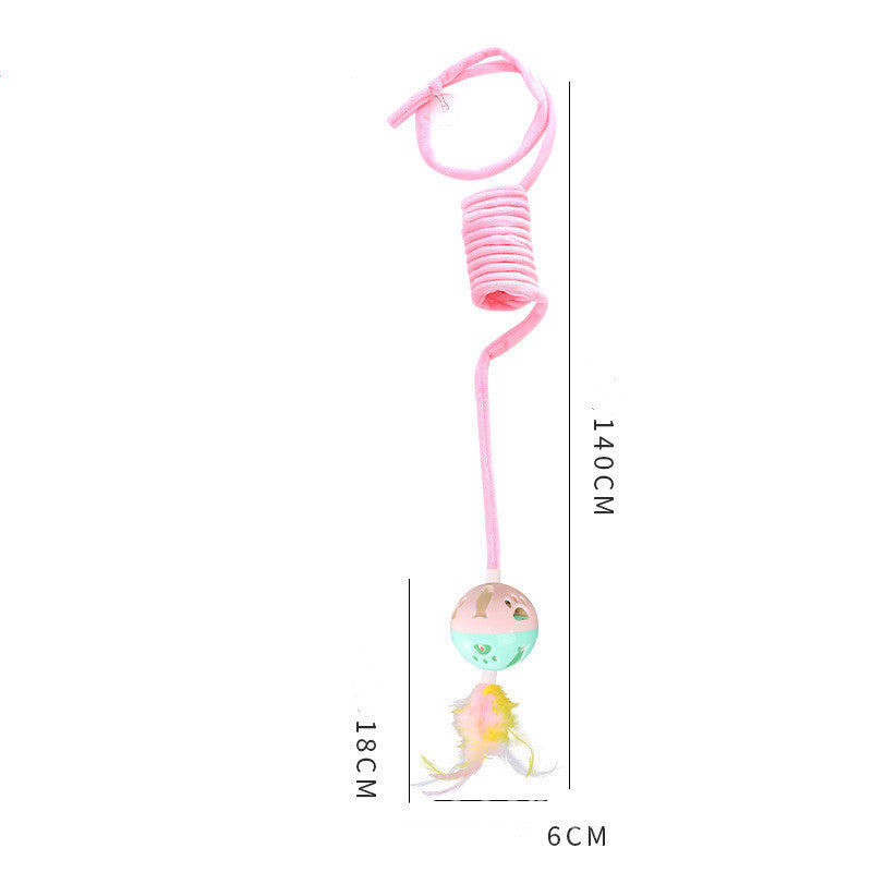 Cat Toy Spring Rabbit Hair Ball Interactive