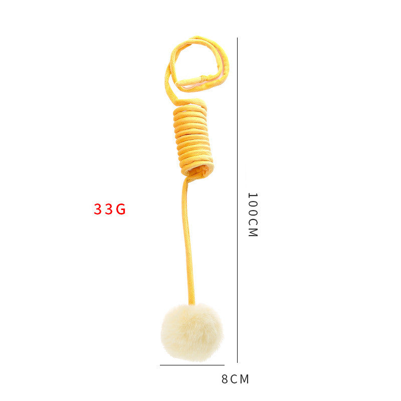 Cat Toy Spring Rabbit Hair Ball Interactive