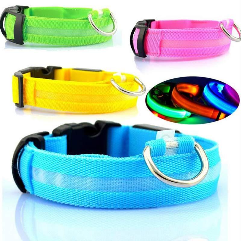 LED Pet Luminous Collar, Night Safety, Flashing, Glow in Dark