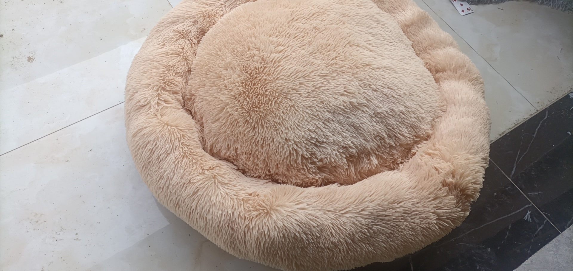 Plush Round Dog Warm Winter Bed