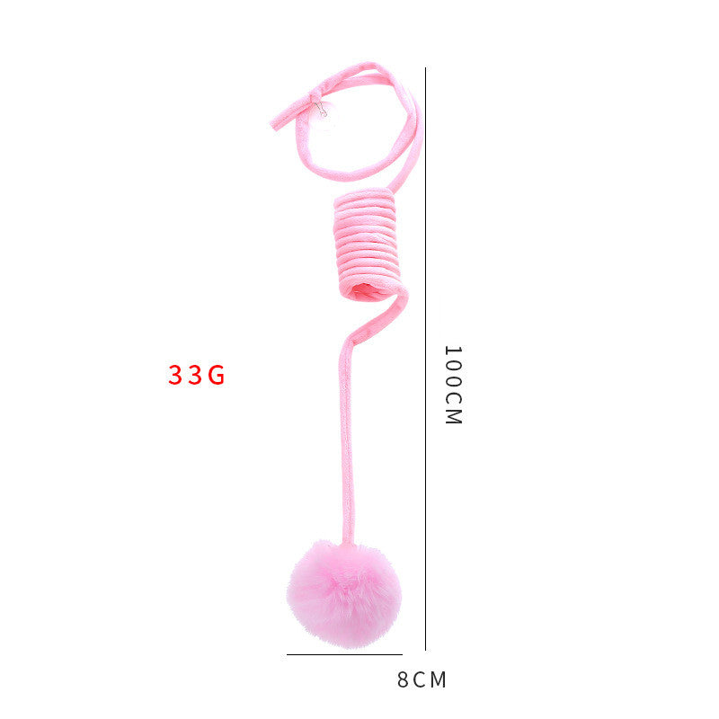 Cat Toy Spring Rabbit Hair Ball Interactive