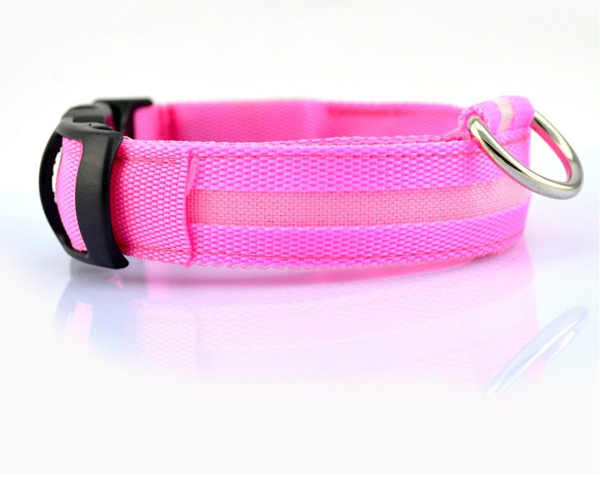 LED Pet Luminous Collar, Night Safety, Flashing, Glow in Dark