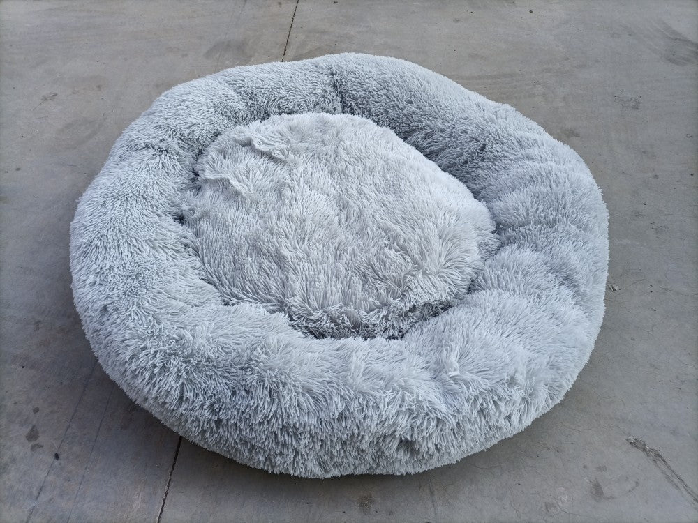 Plush Round Dog Warm Winter Bed