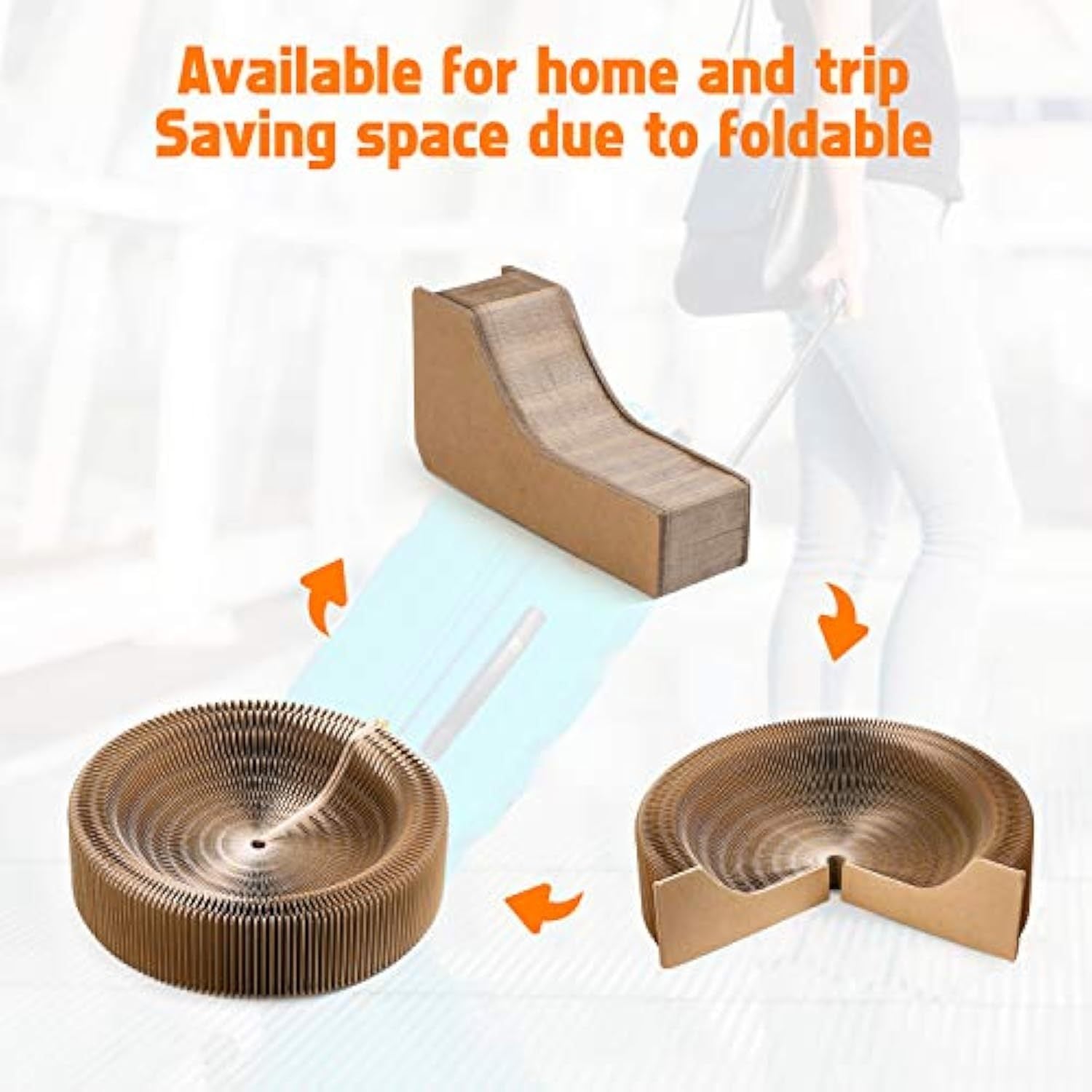Collapsible Cat Scratcher Lounge Bed