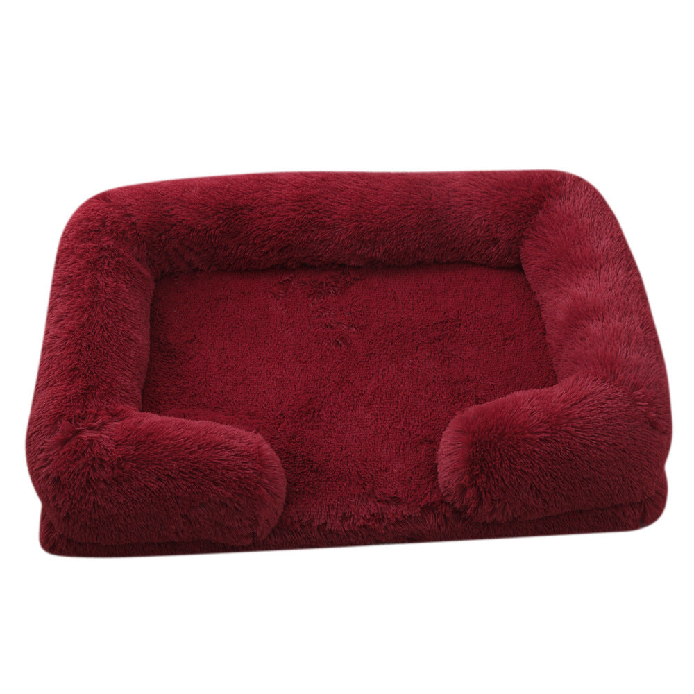 Plush Round Pet Dog Bed Winter