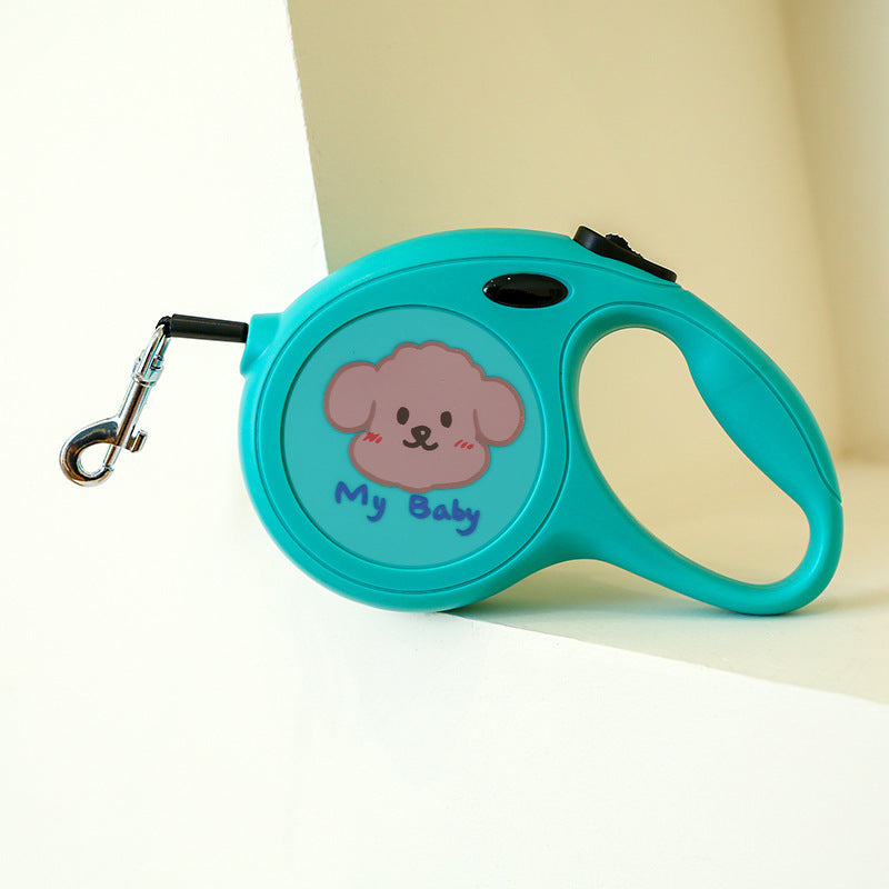 Dog Leash 5m Cartoon Retractable Leash