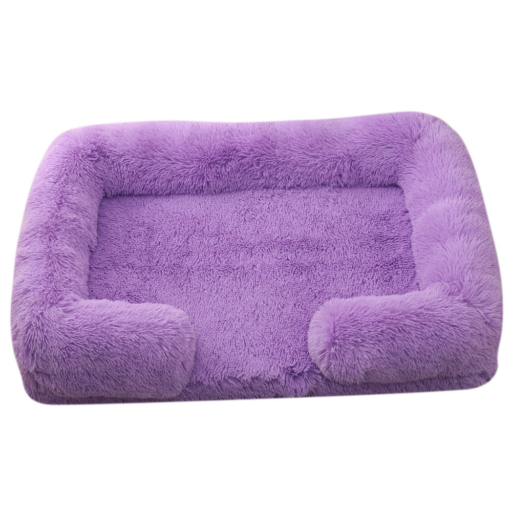Plush Round Pet Dog Bed Winter