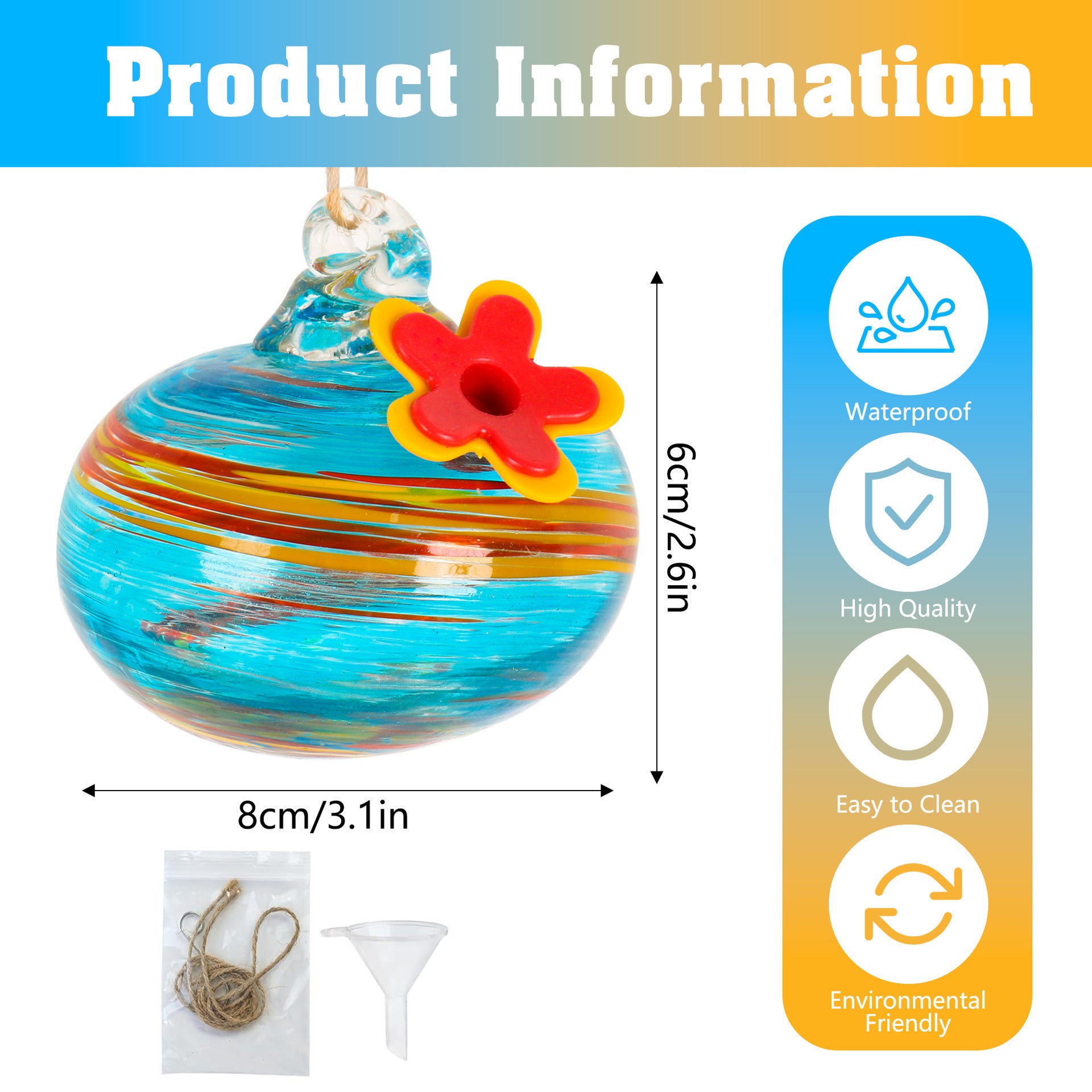 One Outdoor Courtyard With Glass Bird Feeder