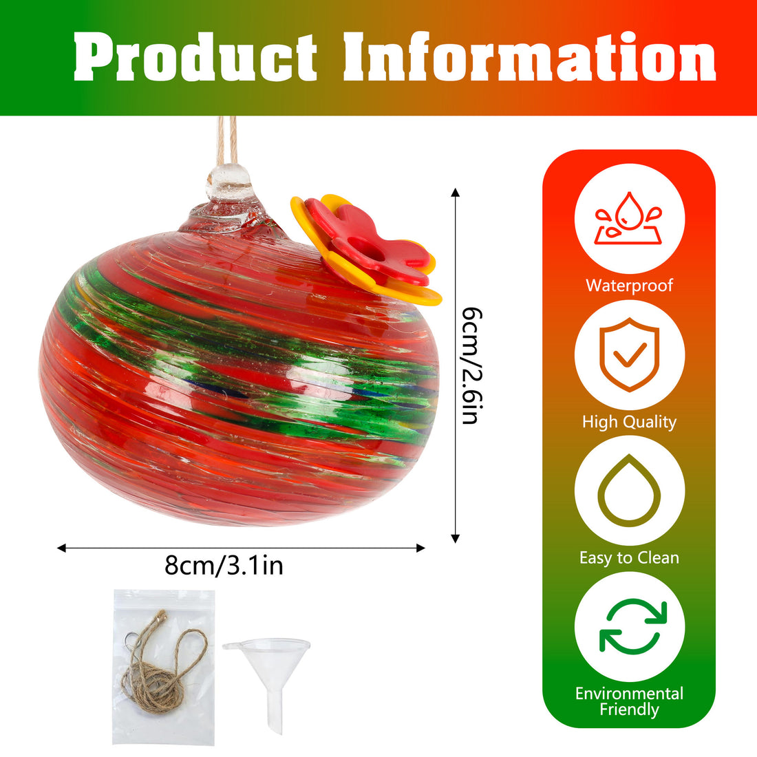 One Outdoor Courtyard With Glass Bird Feeder