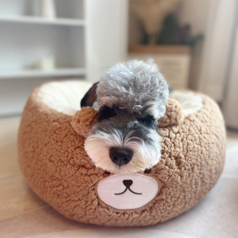 Cartoon Dog Nest Round Bed