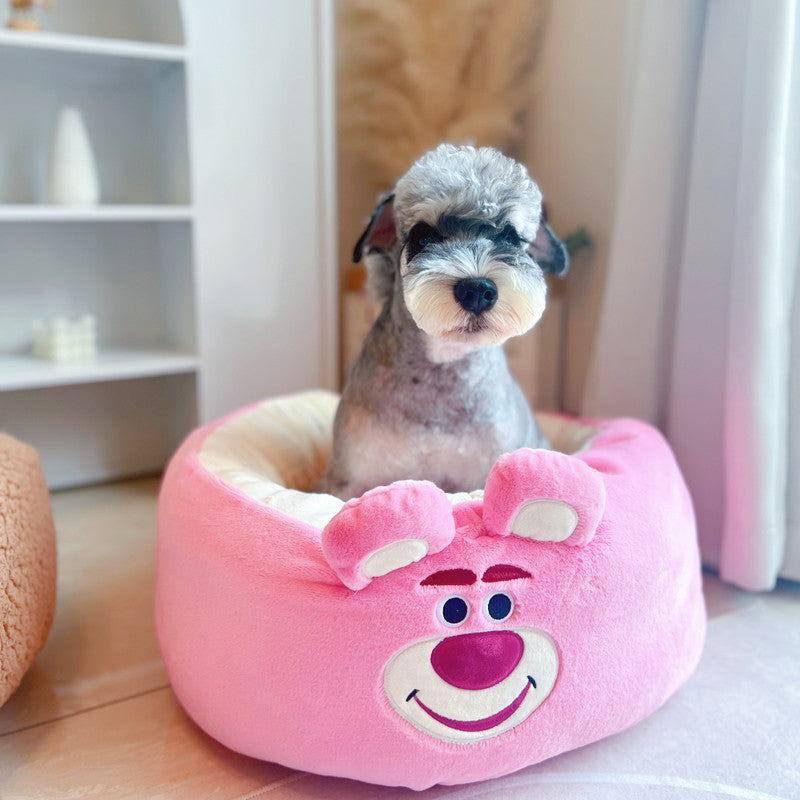 Cartoon Dog Nest Round Bed