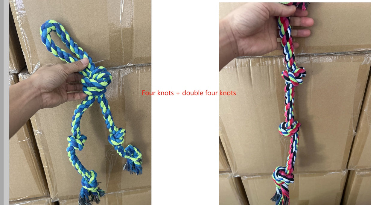 Heavy-Duty Rope Knot Dog Toys , Interactive Tug Of War
