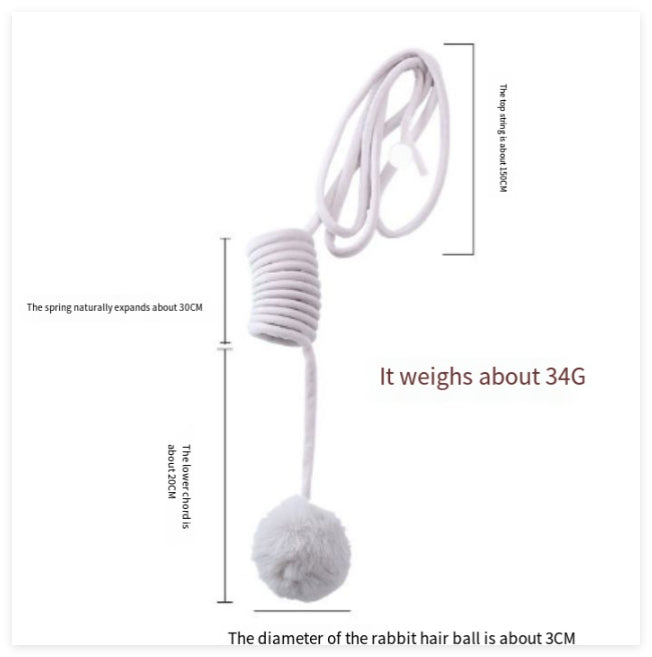 Cat Toy Spring Rabbit Hair Ball Interactive