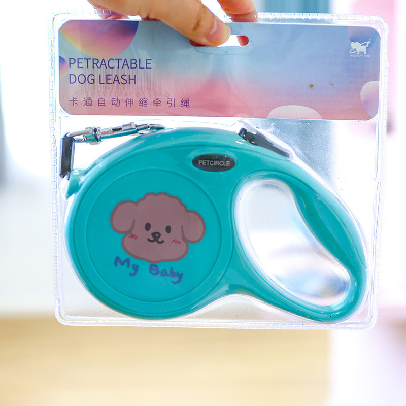 Dog Leash 5m Cartoon Retractable Leash