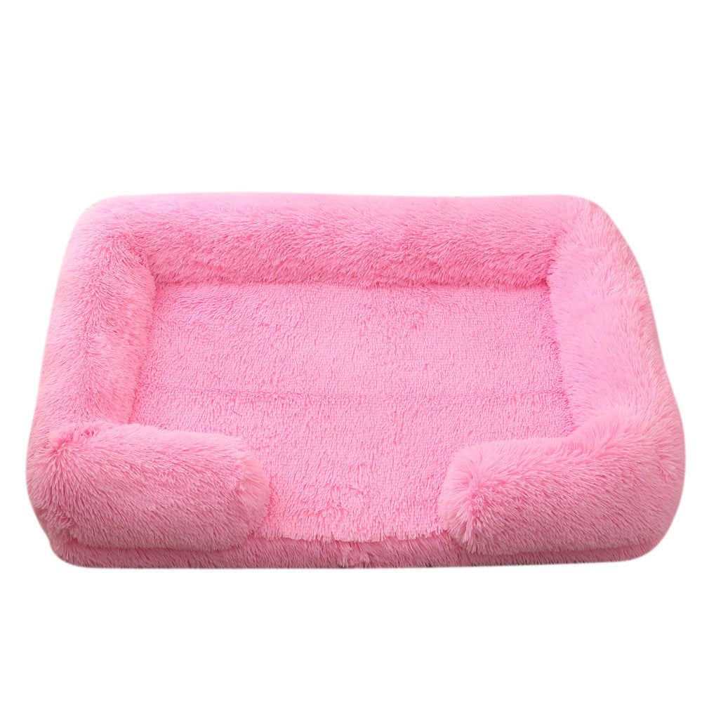 Plush Round Pet Dog Bed Winter