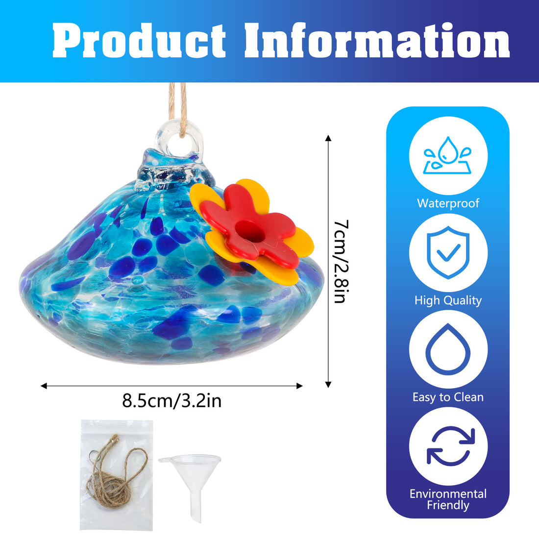 One Outdoor Courtyard With Glass Bird Feeder