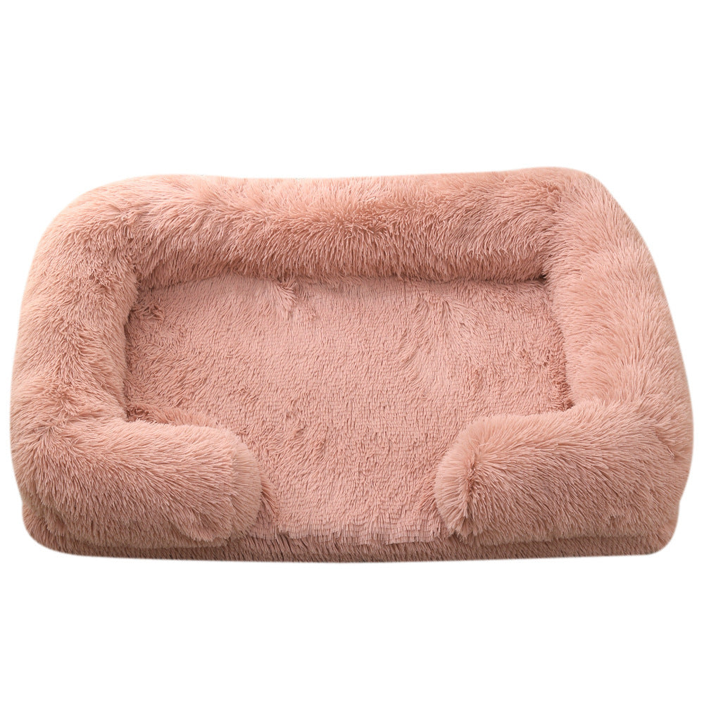 Plush Round Pet Dog Bed Winter