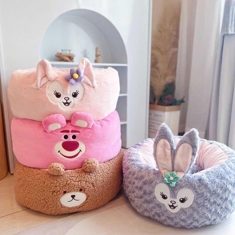 Cartoon Dog Nest Round Bed