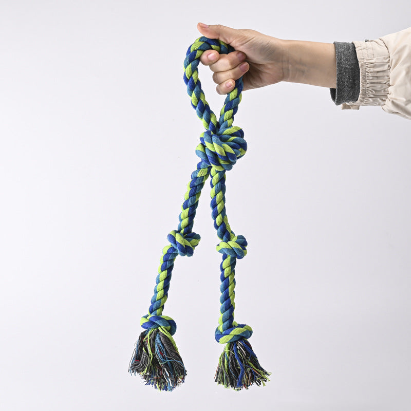 Heavy-Duty Rope Knot Dog Toys , Interactive Tug Of War