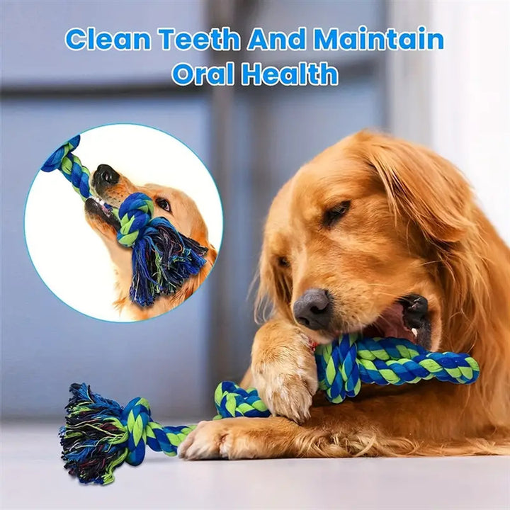 Heavy-Duty Rope Knot Dog Toys , Interactive Tug Of War