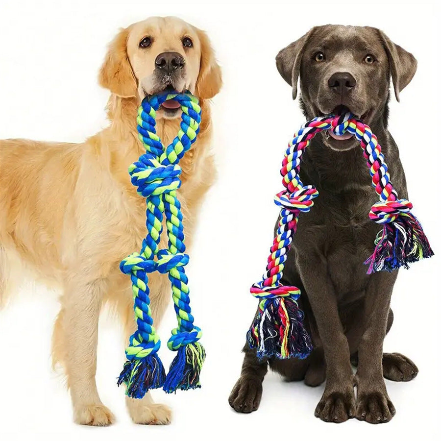 Heavy-Duty Rope Knot Dog Toys , Interactive Tug Of War