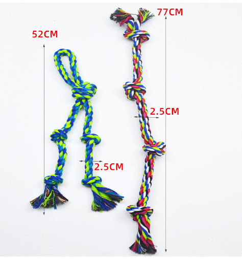 Heavy-Duty Rope Knot Dog Toys , Interactive Tug Of War