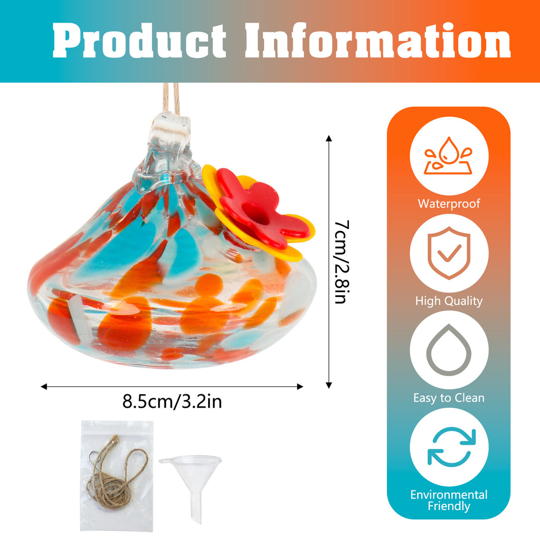 One Outdoor Courtyard With Glass Bird Feeder