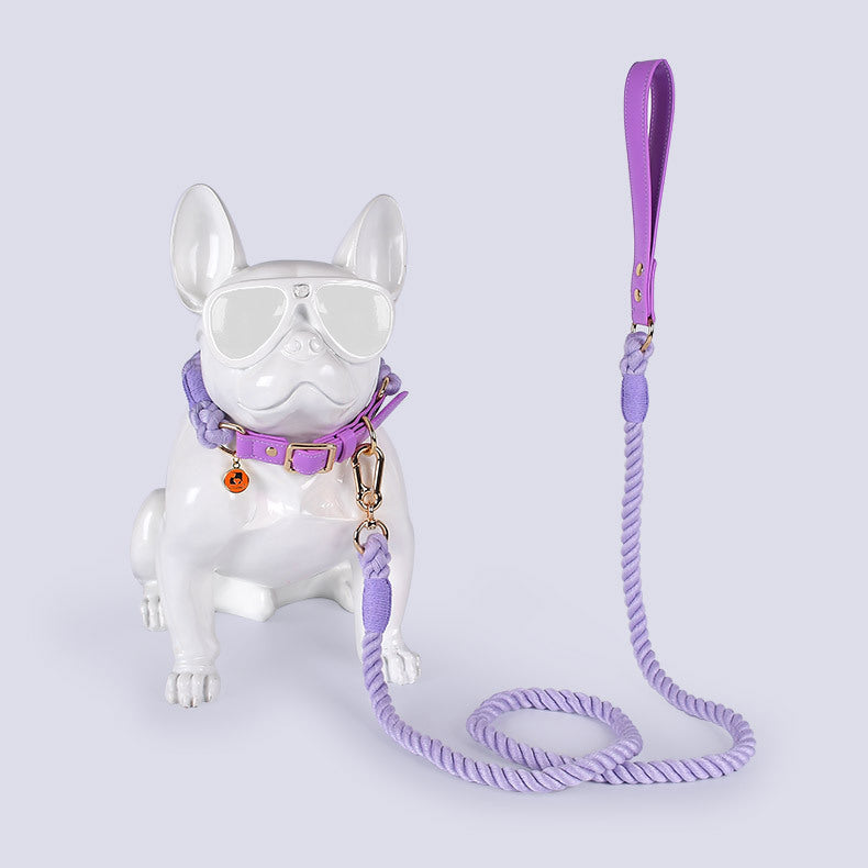 Woven Leather Pet Leash