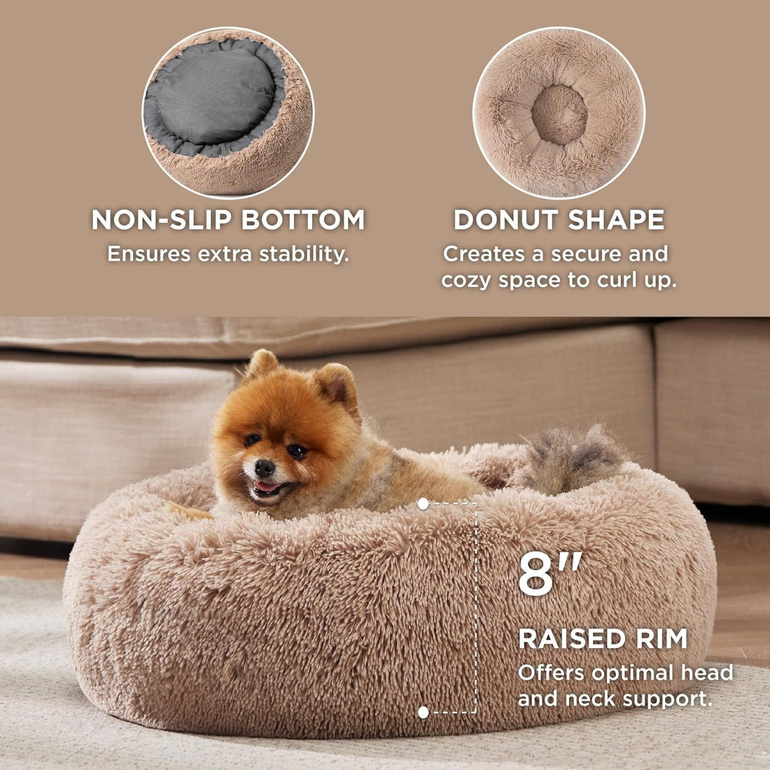 Indoor Solid Color Pet Bed