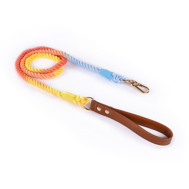 Woven Leather Pet Leash