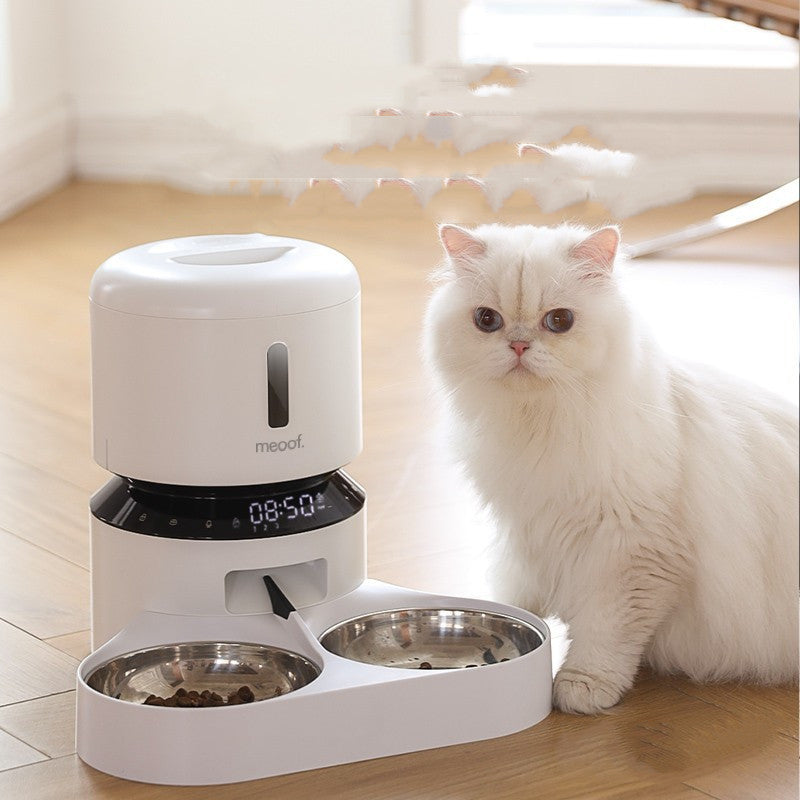 Capsule Automatic Cat Feeding Double Bowl