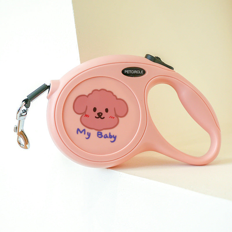 Dog Leash 5m Cartoon Retractable Leash