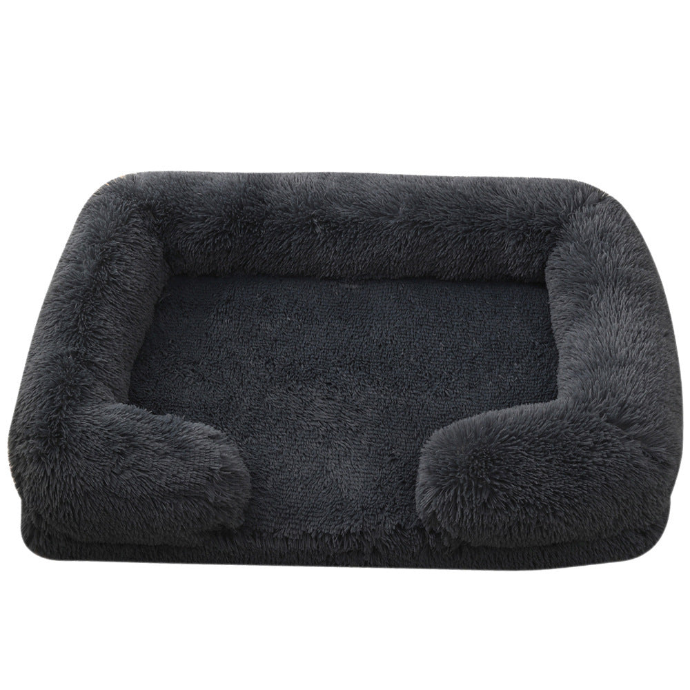 Plush Round Pet Dog Bed Winter