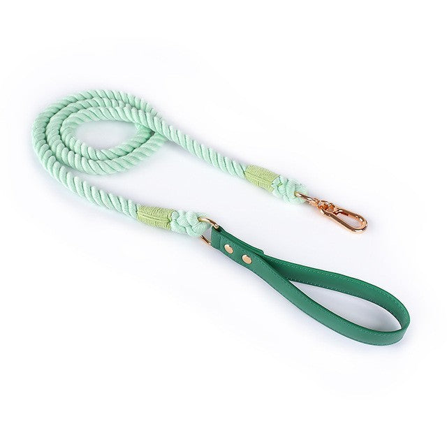 Woven Leather Pet Leash