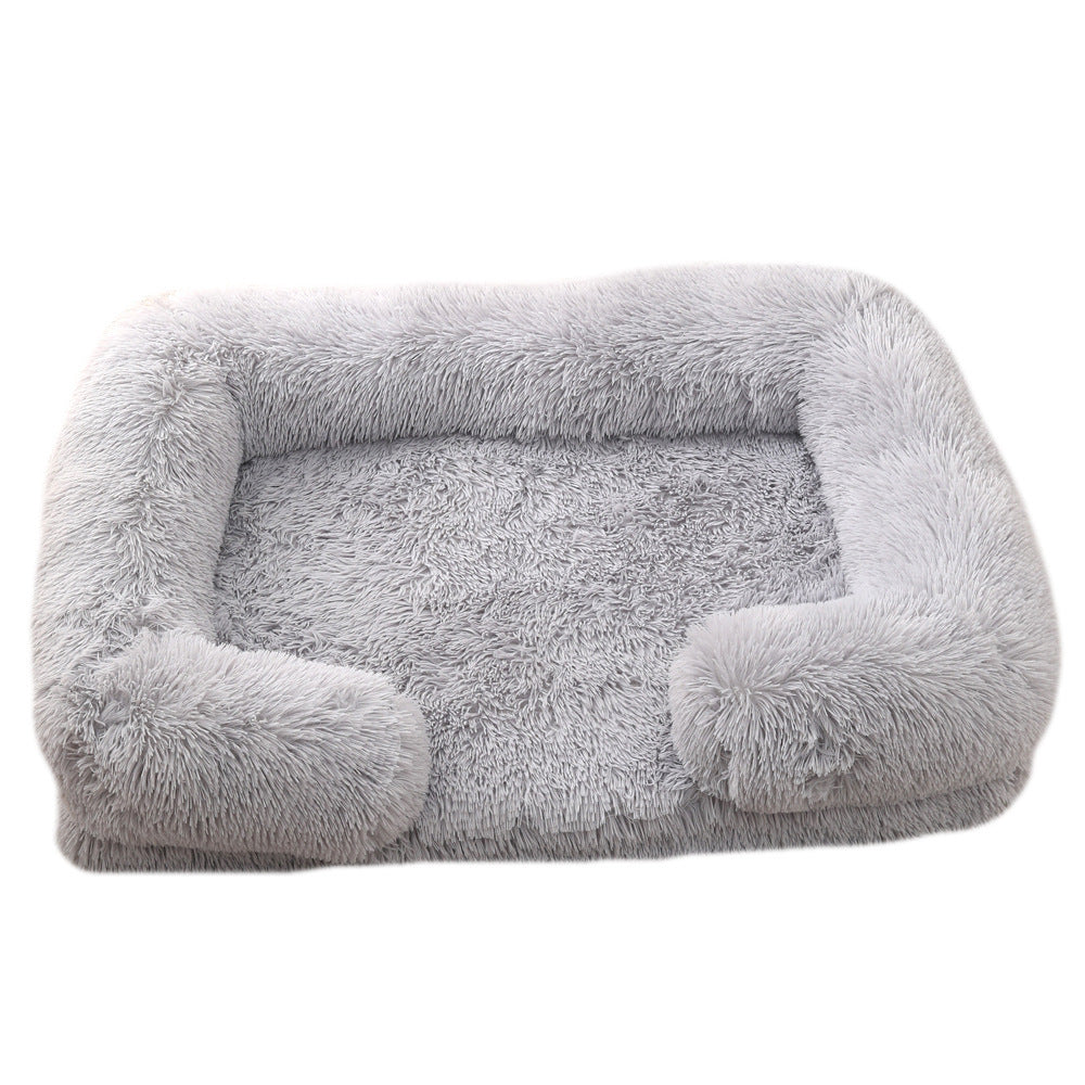 Plush Round Pet Dog Bed Winter